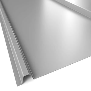 Stehfalzbleche aus Stahl und Aluminium für Dach ohne Prägung in verschiedene Stärken, Farben und Beschichtungen